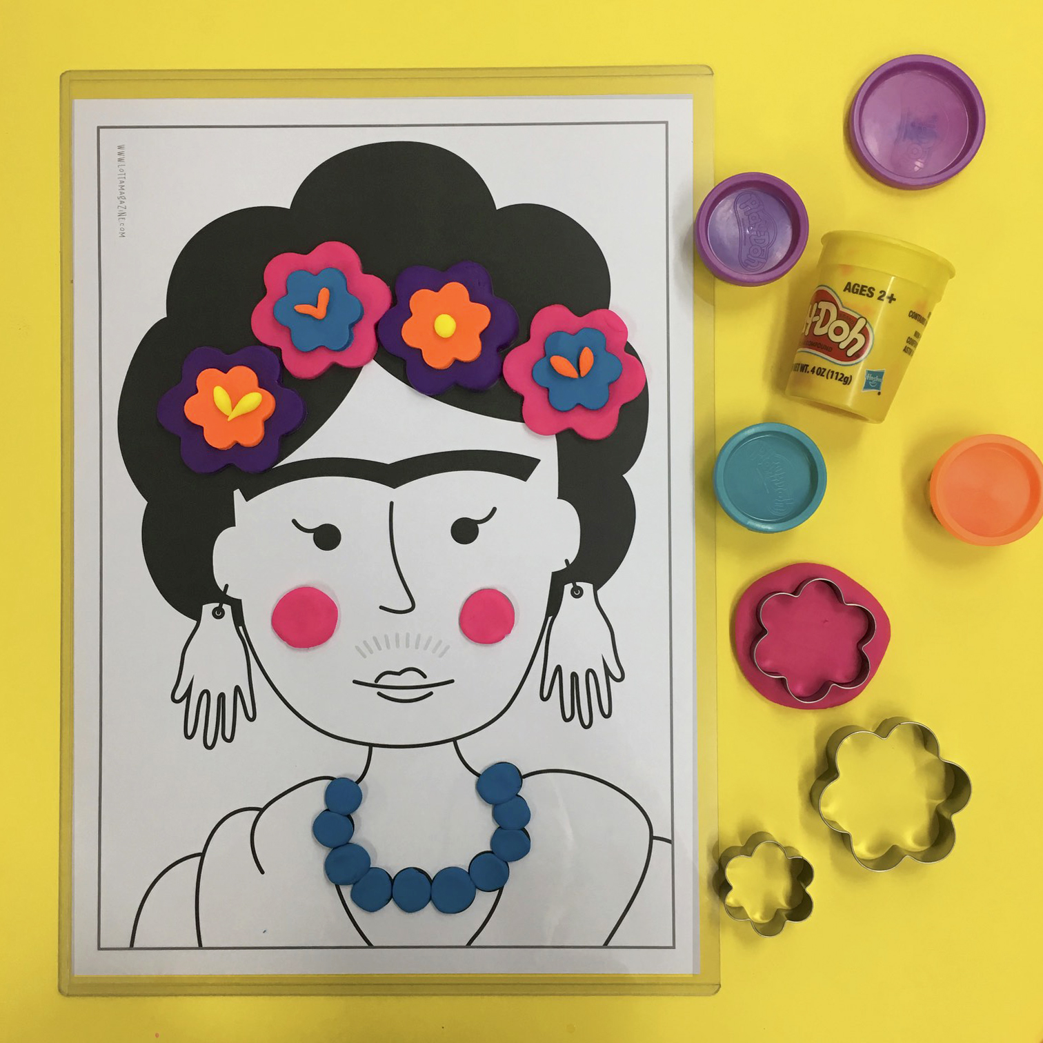 Lotta Frida Kahlo playdoh play mats