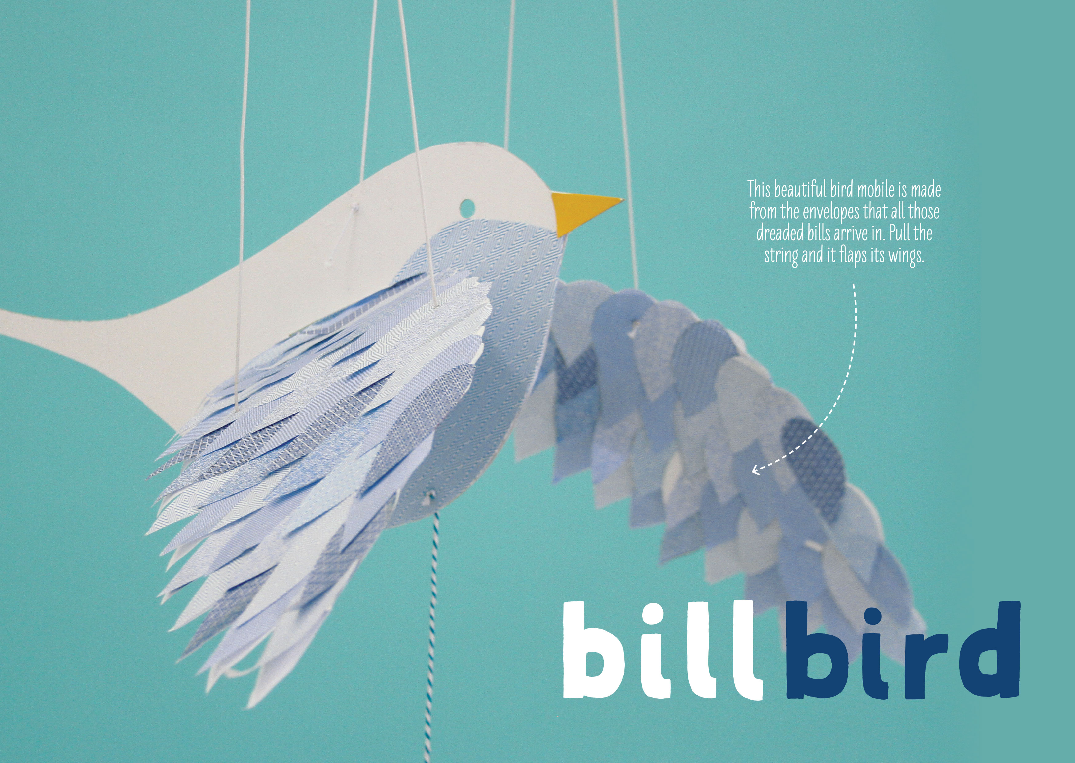 Lotta bill bird recycled craft