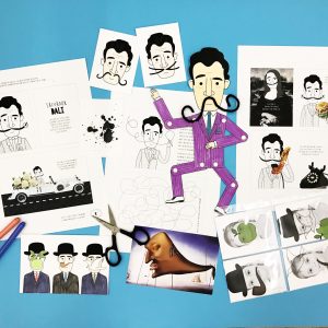 Lotta DIY Mag Surrealist Dali Magritte art history activities colouring