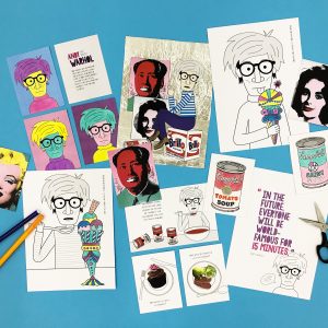 Lotta DIY Mag Warhol art history activities colouring