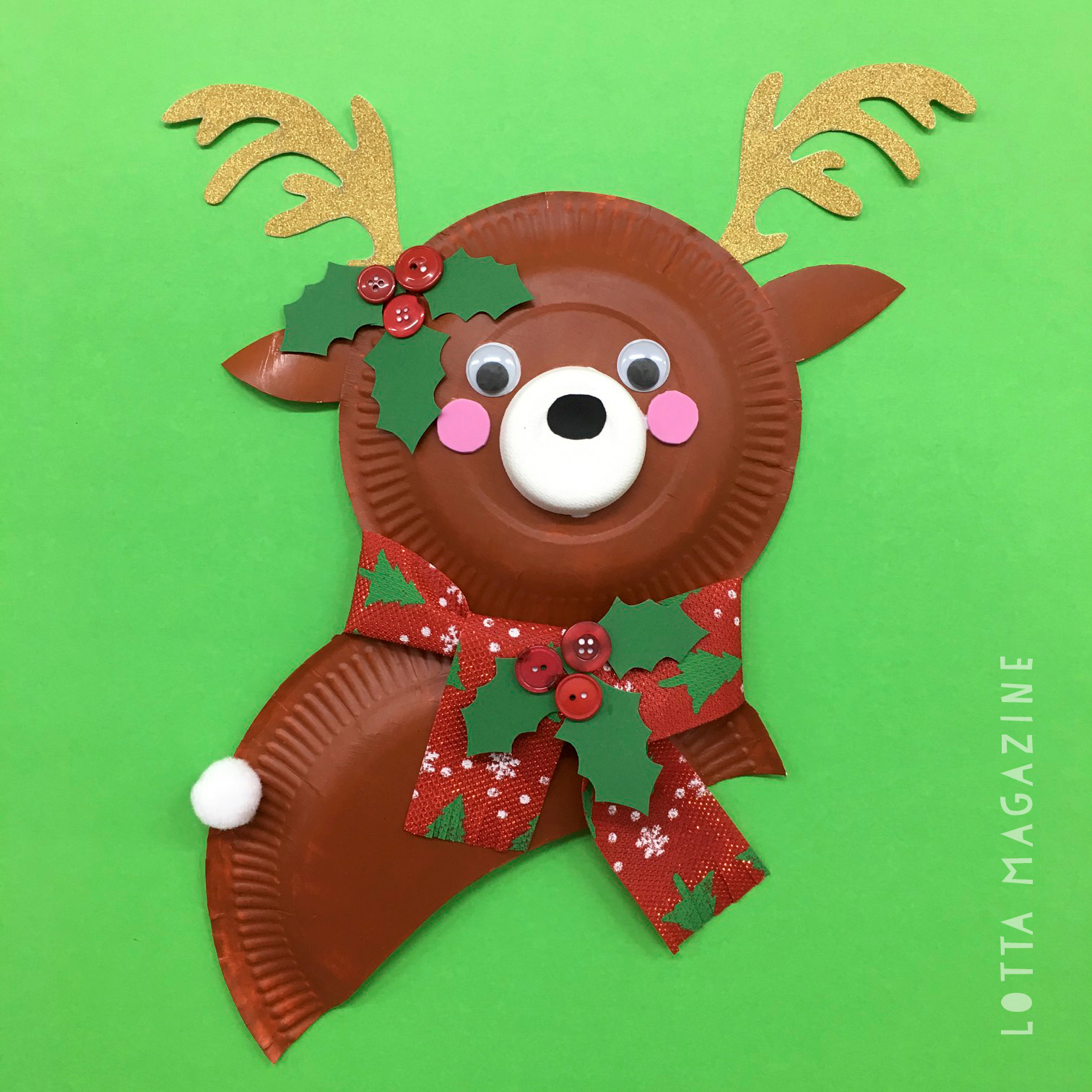 Lotta paper plate reindeer craft