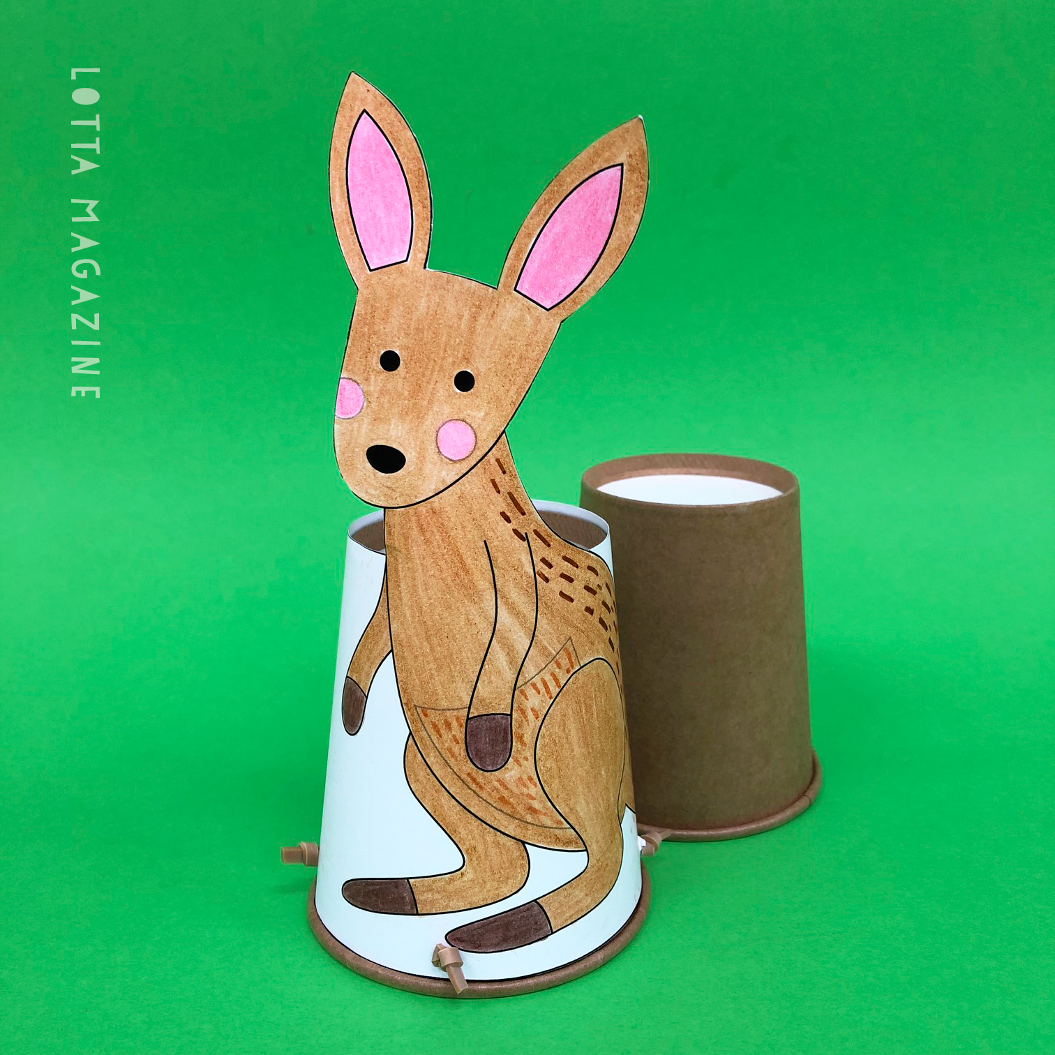 Lotta jumping kangaroo craft | Australia day crafts