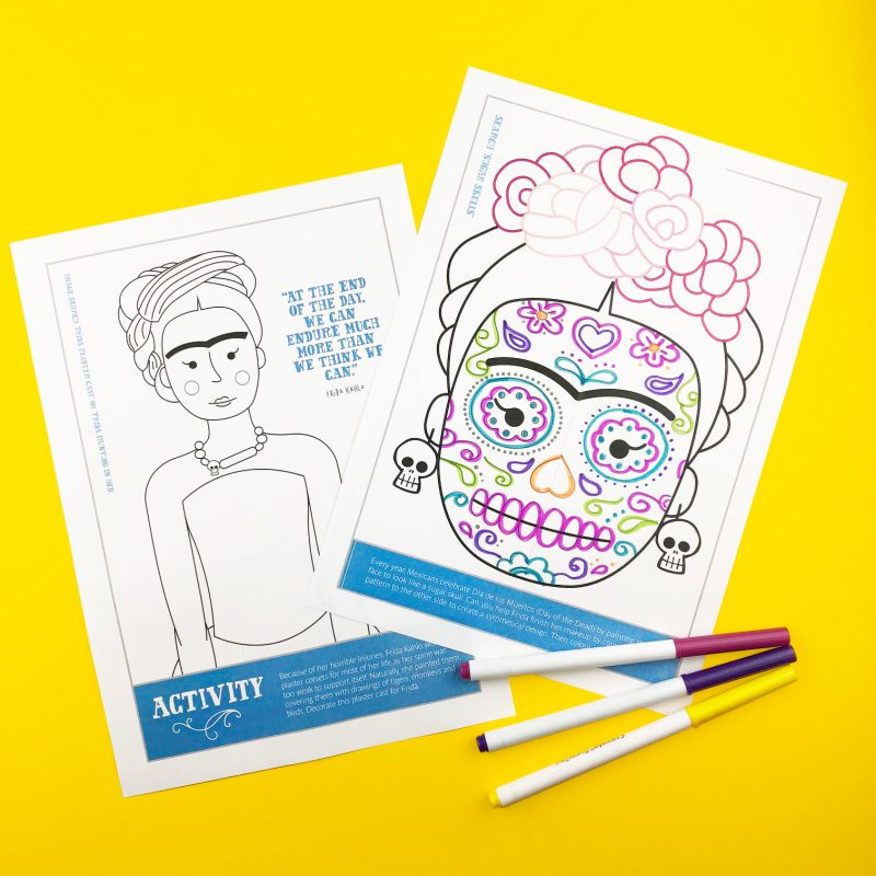Lotta Frida Kahlo activity book | Art history for kids