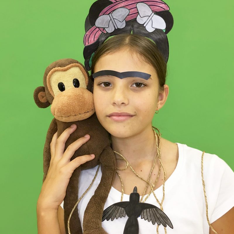 Lotta Frida Kahlo selfies photo props | Art history for kids