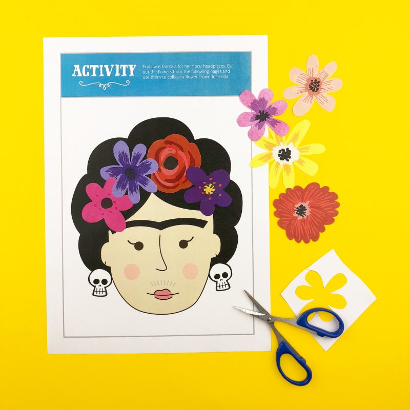 Lotta Frida Kahlo activity book collage | Art history for kids