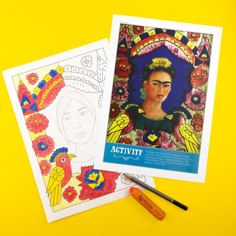 Lotta Frida Kahlo activity book | Art history for kids
