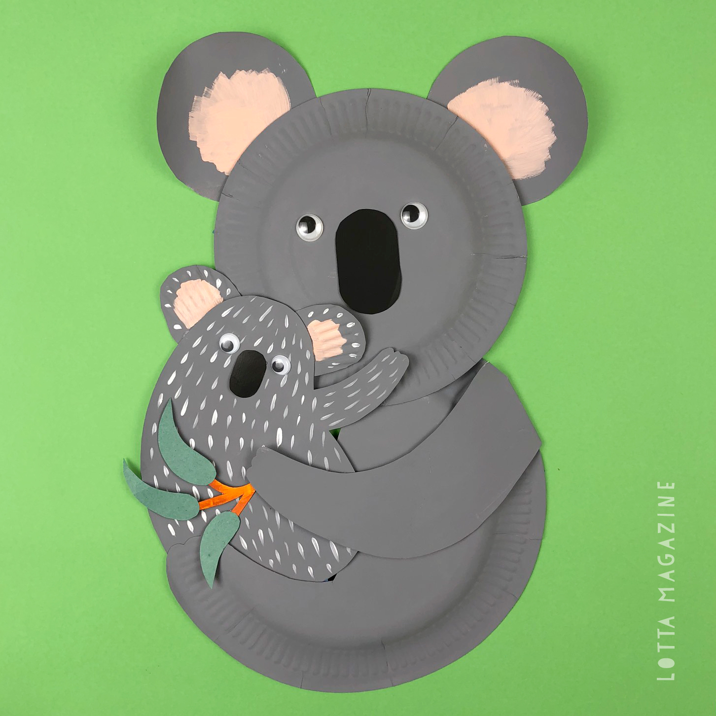 Paper plate koalas