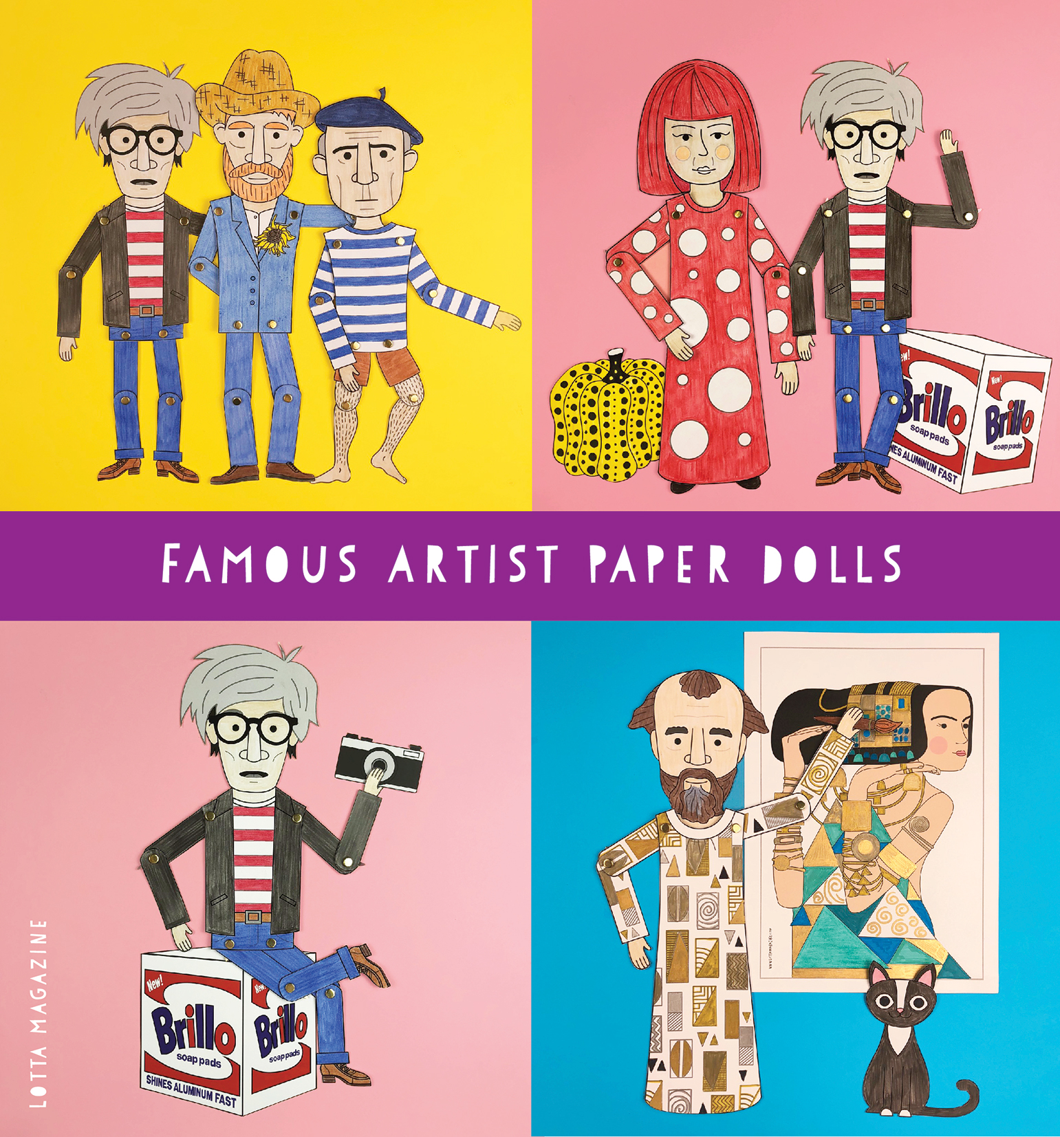 Lotta famous artist paper dolls