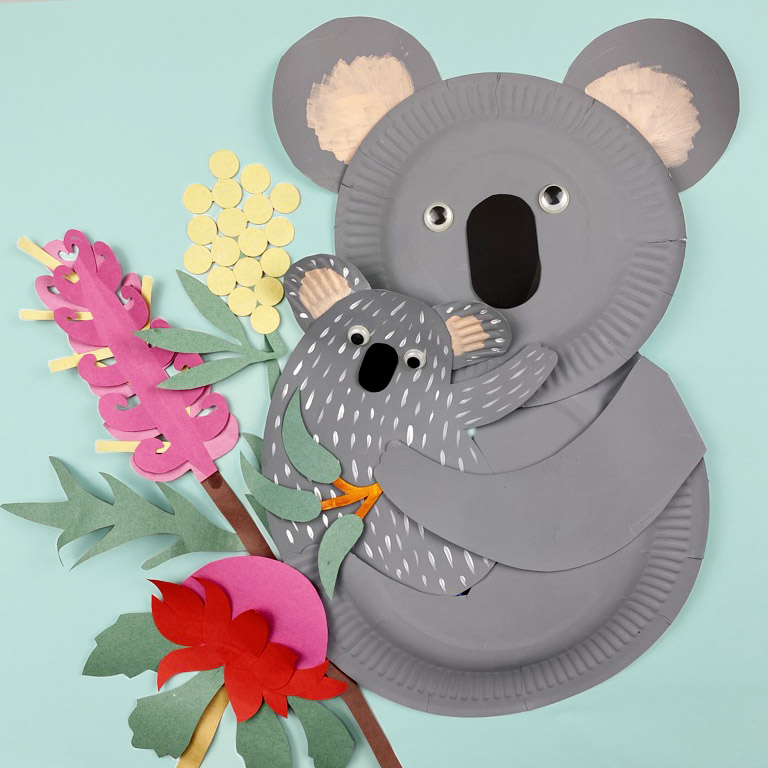 Koala Bear Ornament - Papier-Mache Kids Animal Paper Lightweight Australia  Zoo