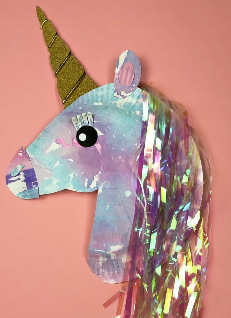 Bleeding crepe paper unicorn