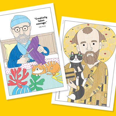 Matisse and Klimt coloring pages
