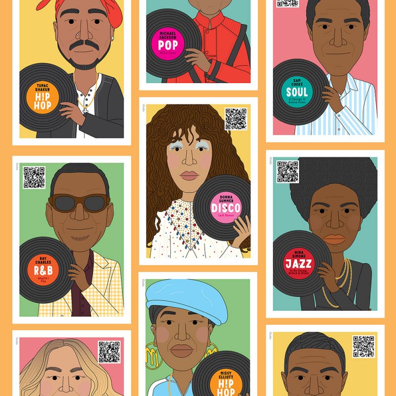 Famous musicians songwriters posters for music classroom decor