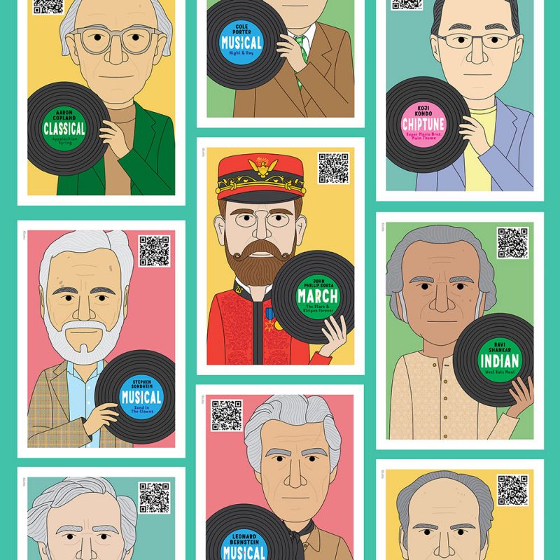 Famous classical composers posters for music classroom decor