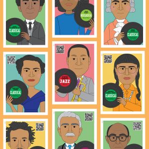 Famous classical composers posters for music classroom decor. Black composers