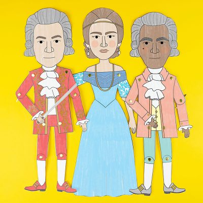 Classical composer paper dolls for music teachers.