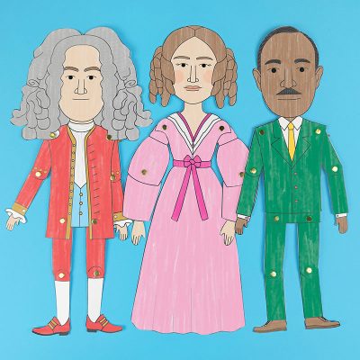 Classical composer paper dolls for music teachers.