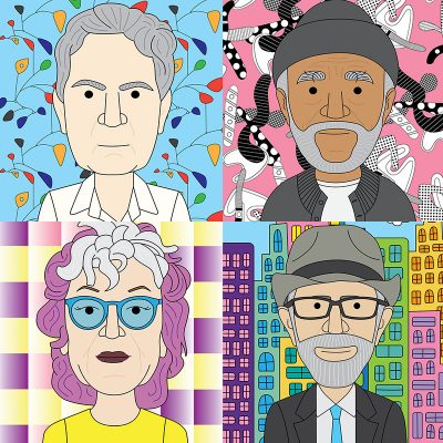 Famous artist classroom patterns with patterned backgrounds inspired by the artists work.