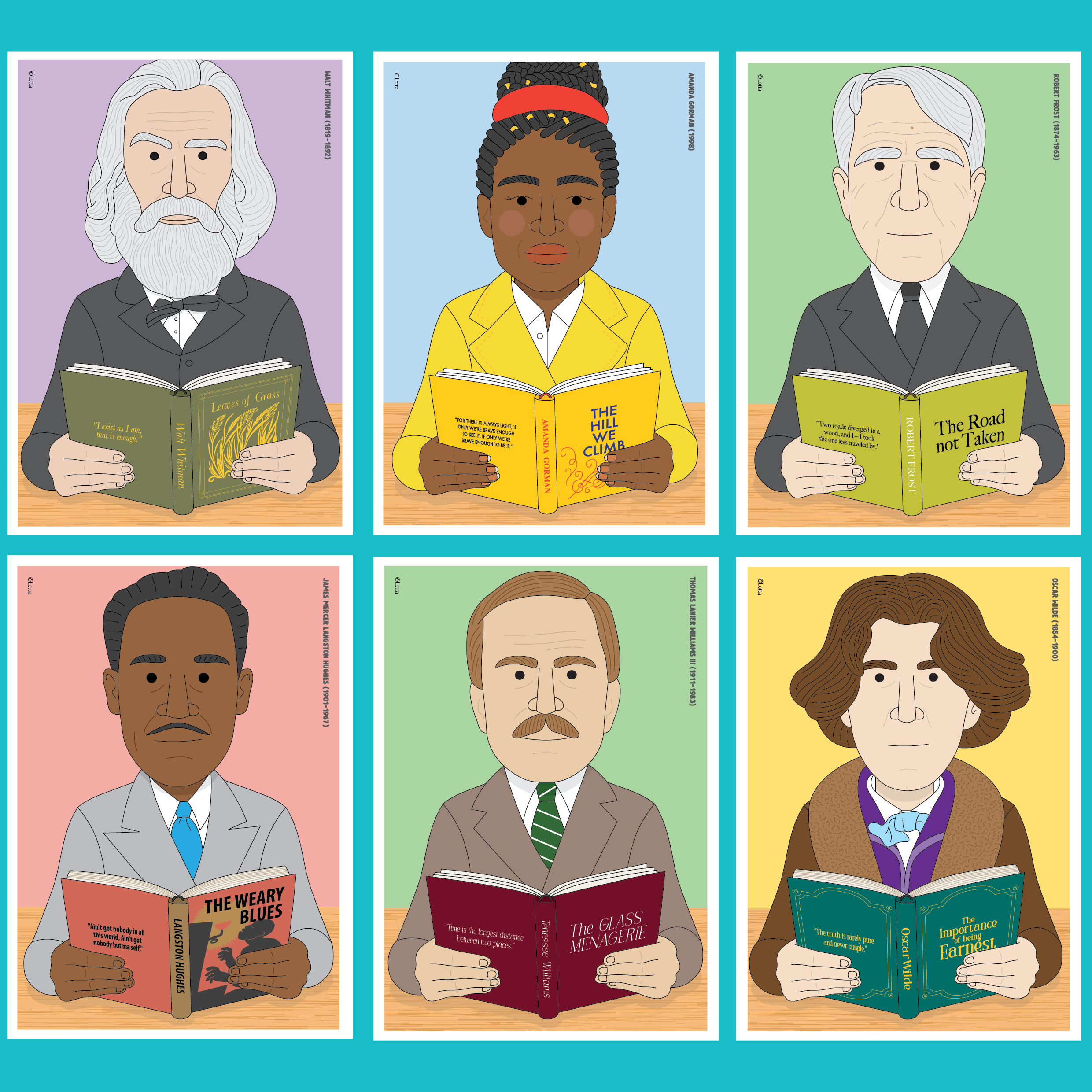 Famous author posters 4 (poets & playwrights) - Image 3