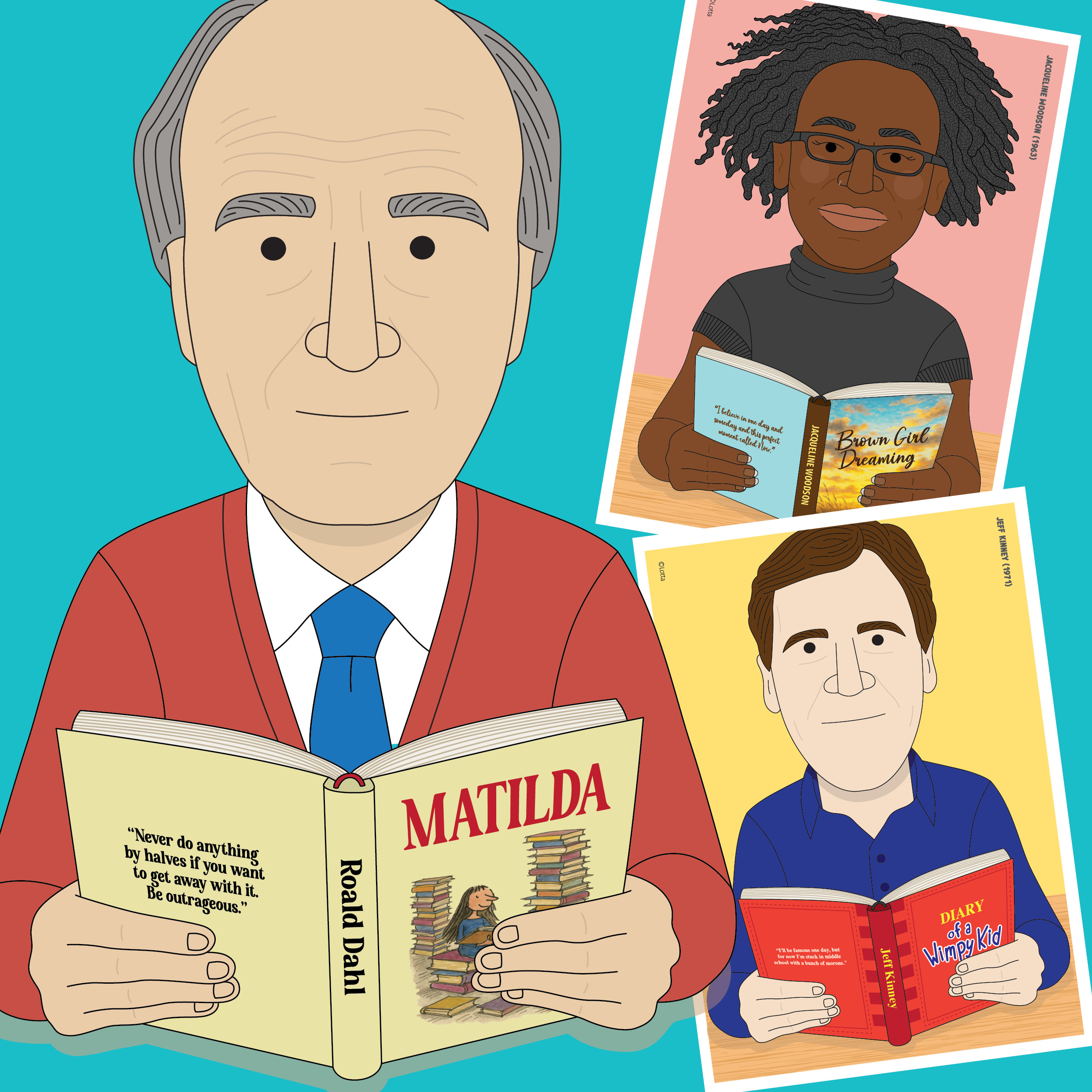 Famous children's author posters 4 (modern chapter books)