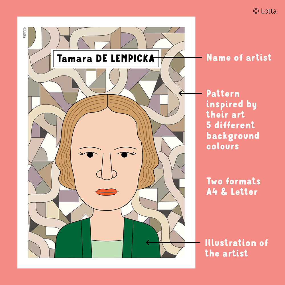 Famous artist pattern posters 9 (10 artists) - Image 3