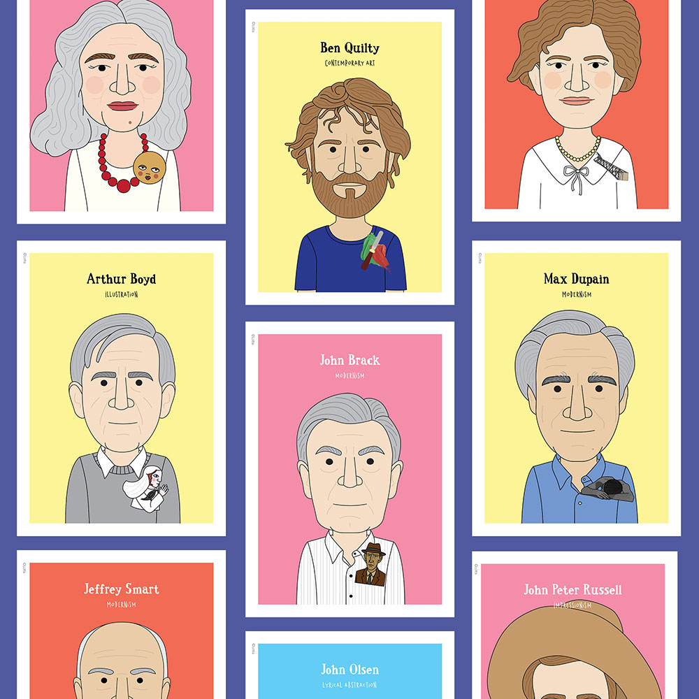 Famous artist classroom posters #17 (18 Australian artists)