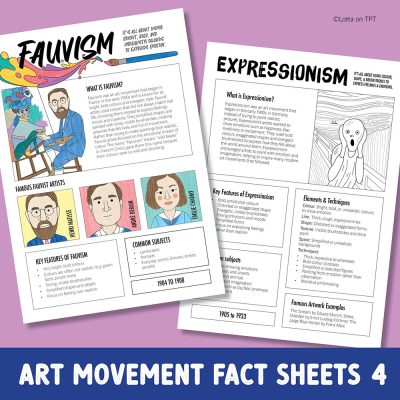 Art movement fact sheets