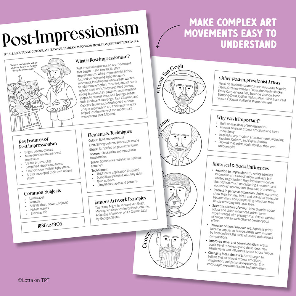 Art movement fact sheets