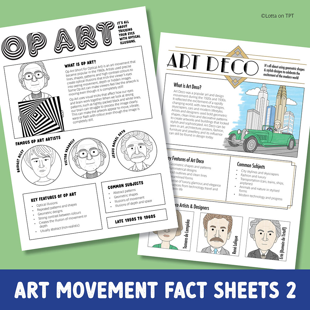 Art movement fact sheets