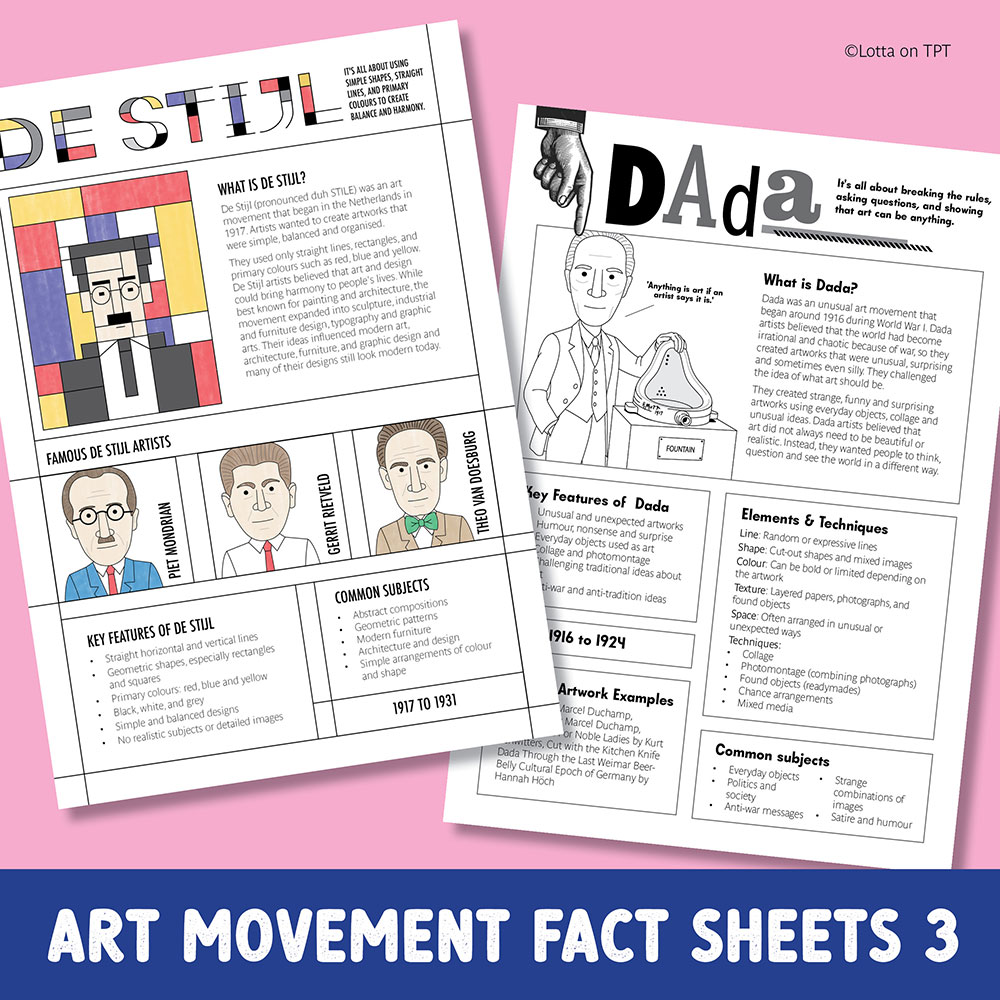 Art movement fact sheets